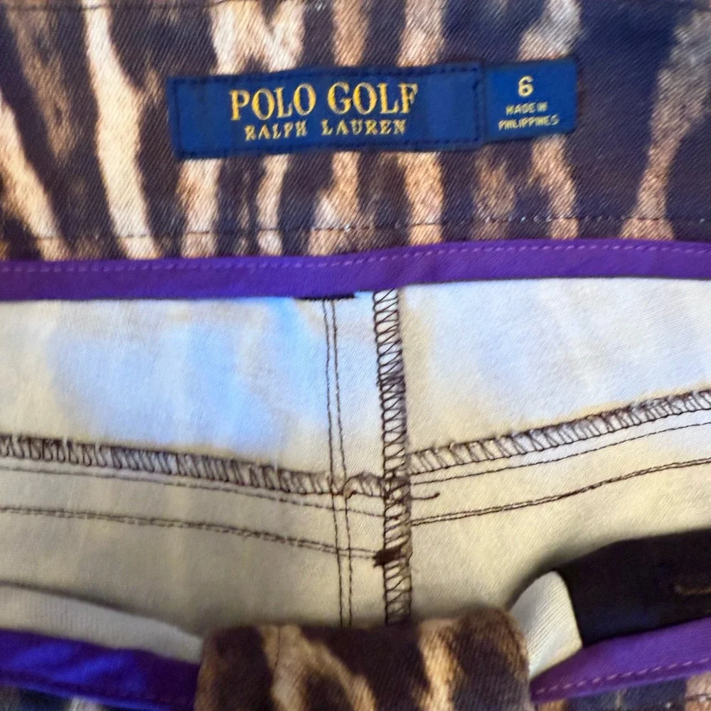 Women’s Polo Ralph Lauren Golf Leopard Print Pants Stretchy Size 6 - Picture 2 of 4